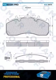 Комплект тормозных колодок FOMAR Friction FO 923281